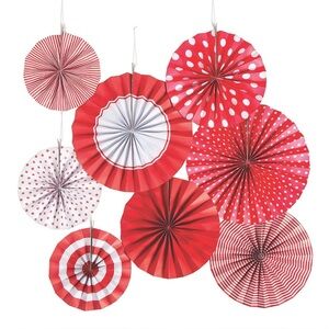 Party decorations paper Fans Christmas Birthday Valentines Day paper-craft deco